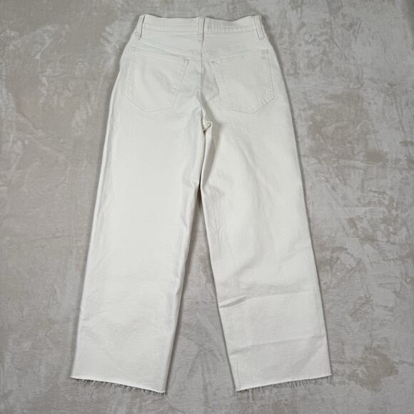 NWT Madewell Perfect Vintage Wide Leg Crop Jeans Size 26 Tile White Cream - Picture 4 of 11